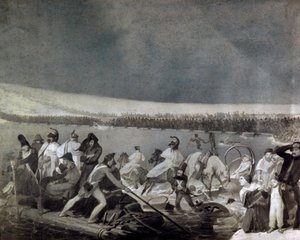 Retreat from Russia (1812): The Passage of the Beresina by the French Army (November 28) by Mauro Conconi