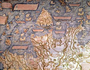 View of the Archipelago of Borneo (detail) by Mauro Fra