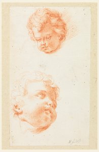 Studies: Two Heads of Children
