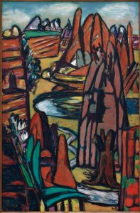Boulder Rock Landscape by Max Beckmann