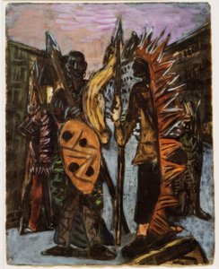 Boys Playing Indian by Max Beckmann