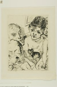 Evening, plate ten from Faces by Max Beckmann