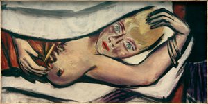 Woman in Bed by Max Beckmann