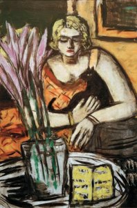 Woman with Cat by Max Beckmann