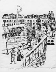 Wooden Bridge by Max Beckmann
