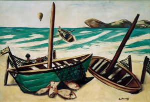 Coastal Landscape with Balloon by Max Beckmann