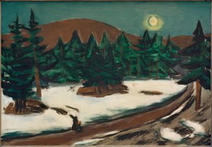 Moon Landscape in the Mountains with Snow by Max Beckmann