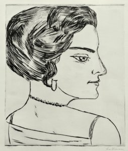 Naïla in Profile by Max Beckmann