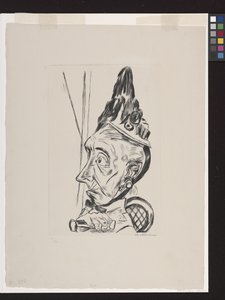 Old Woman with Bonnet by Max Beckmann
