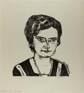 Portrait of Frau H.M. (Naila) (plate two from Die Kunst der Gegenwart) by Max Beckmann