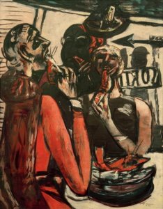 Prunier (At the Prunier Restaurant, Paris) by Max Beckmann