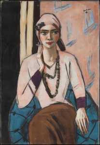 Quappi in Pink Jumper by Max Beckmann