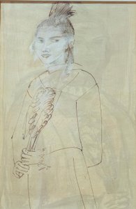 Quappi with Headdress by Max Beckmann