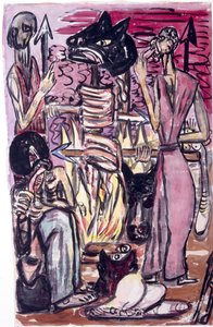 Sacrificial Meal by Max Beckmann