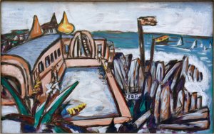 Swimming Pool Cap Martin by Max Beckmann