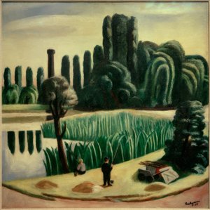 Seascape with Poplars
