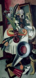 Still Life with Gramophone and Irises