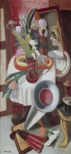 Still Life with Gramophone and Irises