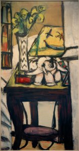 Still Life with Night Lamp by Max Beckmann