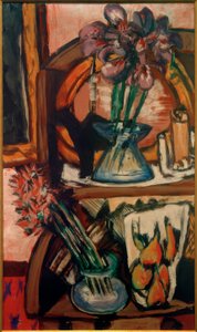 Still Life with Two Flower Vases