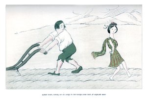 Robert Burns, Having Set His Hand to the Plough, Looks Back at Highland Mary, 1904 by Henry Maximilian Beerbohm