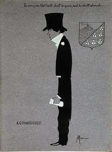 Caricature of Alfred Gwynne Vanderbilt (1877-1915), from 