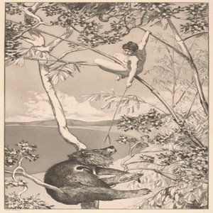 Bear and Elf by Max Klinger