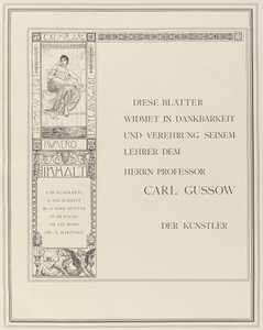 Dedication by Max Klinger