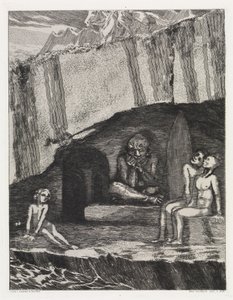The Cave (Tent, Opus XIV, Part 2, No. 37) by Max Klinger