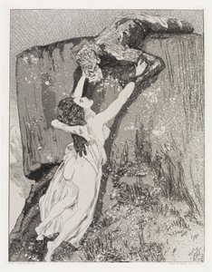 Escape (Tent, Opus XIV, Part 1, No. 21) by Max Klinger