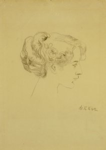 Head of a Woman in Profile by Max Klinger