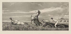 Intermezzi, Opus IV, Bl. 3: Centaur Pursued by Max Klinger
