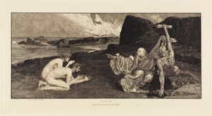 Intermezzo (Adam and Eve and Death and Devil) (A Love, Opus X, Plate 6) by Max Klinger