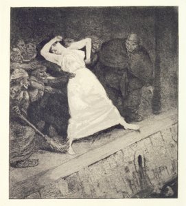 Into the Gutter!, plate 10 from the series "A Life: Opus VIII" by Max Klinger