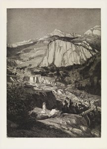 Moonlit Night (Intermezzi, Opus IV, Plate 4) by Max Klinger
