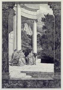 Psyche and her Sisters, plate 18 from the series “Cupid and Psyche: Opus V” by Max Klinger
