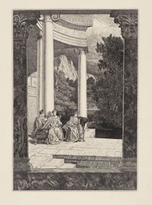 Psyche and Her Sisters (Cupid and Psyche, Opus V, Plate 18) by Max Klinger