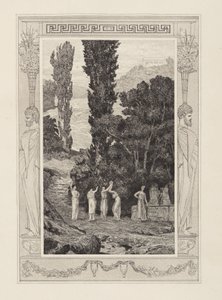 Psyche Wandering (Cupid and Psyche, Opus V, plate 28) by Max Klinger