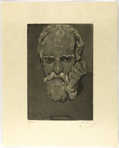 Self-Portrait with Fist to Face by Max Klinger