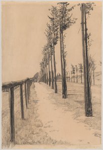 Row of Trees Along the Road by Max Klinger