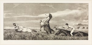 Persecuted Centaur (Intermezzi, Opus IV, Plate 3) by Max Klinger