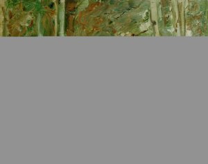 Birches on the Wannsee Shore Facing East by Max Liebermann