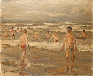 Boys Bathing in the Sea by Max Liebermann