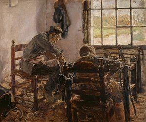Cobbler’s Workshop by Max Liebermann