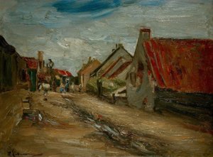 Village Street in Holland by Max Liebermann