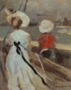 Woman with Child in a Sailboat