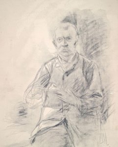 Fritz von Uhde / Lithograph by Liebermann by Max Liebermann