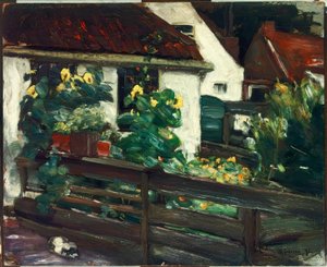 Garden with Sunflowers