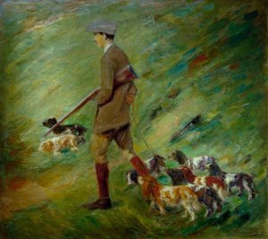 Hunter in the Dunes – Trainer with Dogs by Max Liebermann