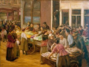 Jewish Quarter in Amsterdam by Max Liebermann